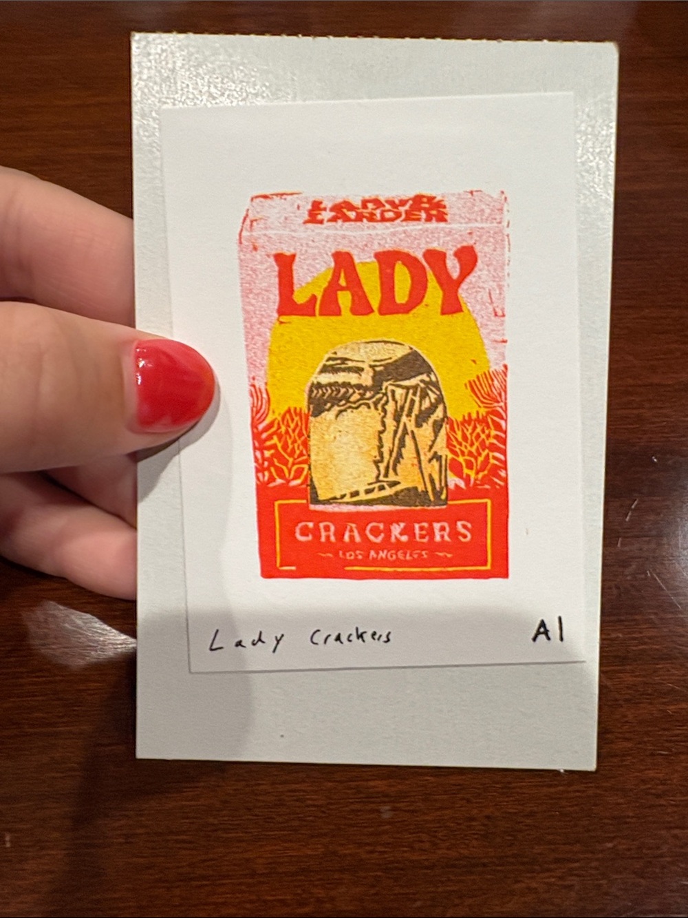 Anastasia inciardi mini print - Lady Crackers - From Los Angeles CA